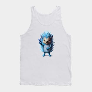 Blue Hedgehog Tank Top